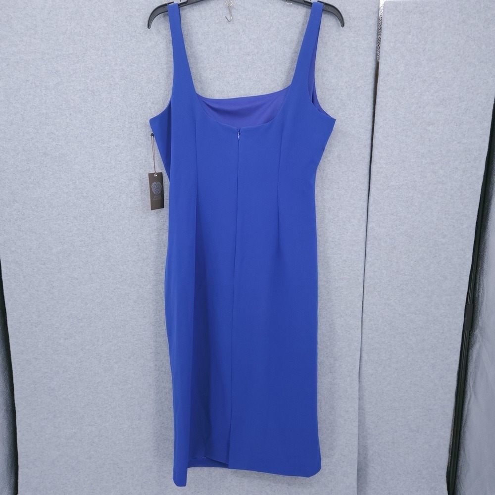 Vince Camuto Square Neck Midi Bodycon Blue Sleeveless Dress Womens Size 12 NWT - Picture 6 of 9